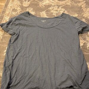 LOFT Women's Gray Blue Top